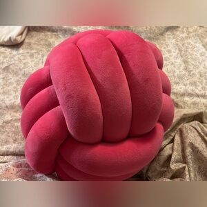 Knit Pillow Hot Pink